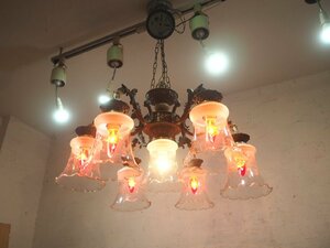 ta load O0580*H50cm×W84cm* glass shade attaching * Classic . design. retro 7 light type chandelier *. pavilion ceiling lighting antique N(yaC).4