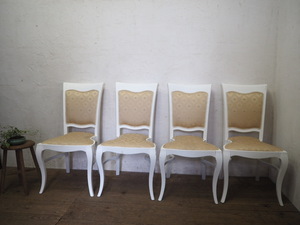 taA0610*⑩4 legs set * Italy made * European Classic . old wooden chair * chair chair retro antique manner start  King type T pine 
