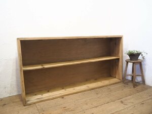 ta load M0617*H85cm×W169,5cm* Japanese cedar material. natural . large wooden display shelf * storage shelves cabinet open rack retro antique P(yaE) pine 