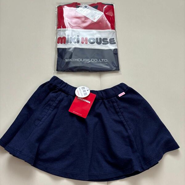 ミキハウス ロンパース 半袖 夏用 スカート女の子 セット MIKIHOUSE カバーオール 新品 タグ付き 70 80 90