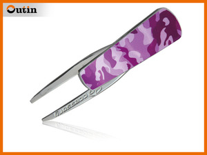  2 ps pair sliding storage type green Fork / silver plating / camouflage pattern : purple / cat pohs included / courier service another 