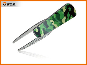  2 ps pair sliding storage type green Fork / silver plating / camouflage pattern : green / cat pohs included / courier service another 