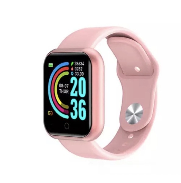 【即納】最新型 新品 スマートウォッチ ピンク シリコンベルト Bluetooth キャンプ アウトドア 腕時計 デジタル 健康管理