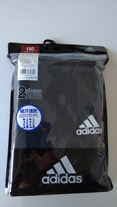 送料込み！GUNZE アディダス 150cm Tシャツ 肌着 2枚組 黒 ブラック adidas グンゼ