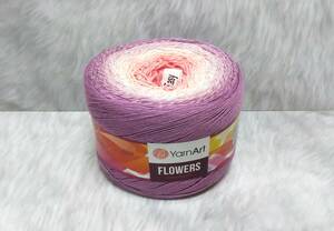 輸入　毛糸　Yarn Art　ヤーンアート　Flowers　アクリル45％　コットン55％　250g×1個　1000ｍ　カラー305　トルコ　海外