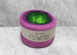 輸入　毛糸　Yarn Art　ヤーンアート　Flowers　アクリル45％　コットン55％　250g×1個　1000ｍ　カラー313　トルコ　海外