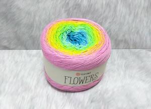 輸入　毛糸　Yarn Art　ヤーンアート　Flowers　アクリル45％　コットン55％　250g×1個　1000ｍ　カラー312　トルコ　海外