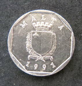 マルタ　５セント　1991年