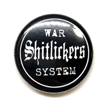 25mm 缶バッジ Shitslickers WAR SYSTEM D beat Hardcore Punk Anti Cimex Discharge _画像1