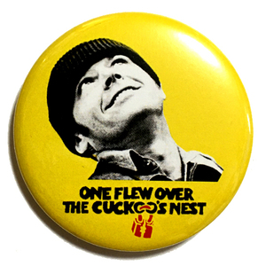 デカ缶バッジ 58mm カッコーの巣の上で ジャックニコルソン One Flew Over the Cuckoo's Nest