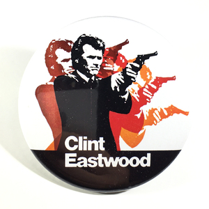 デカ缶バッジ 58mm Dirty Harry Clint Eastwood ダーティーハリー クリントイーストウッド