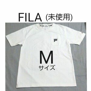 FILA　メンズ　Tシャツ　半袖　白　サイズM　トップス　白T　フィラ　(未使用)　送料無料
