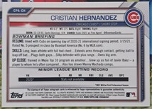 2021 Bowman Chrome Christian Hernandez Auto 直筆サイン_画像2