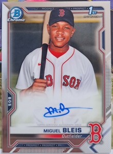 2021 Bowman Chrome Miguel Bleis Auto 直筆サイン