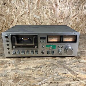 1 jpy ~/AIWA/ Aiwa / stereo cassette deck /AD-F40/ audio equipment / sound equipment / electrification only verification / used / present condition goods 