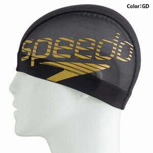 speedo スピード SD98C73 水泳 アクセサリー キャップ ブラック ゴールド M