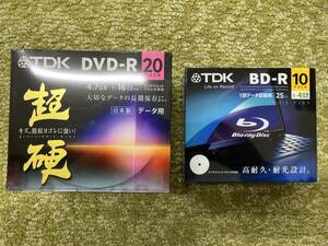 【2178】TDK 超硬 BD-R 25GB 1-4倍速 10枚パック 5mmスリムケース ・TDK　DVD-R　4.7GB　1-16倍速　20パック　5mmスリムケース 