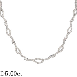 ダイヤモンド/5.00ct デザイン ネックレス Pt850