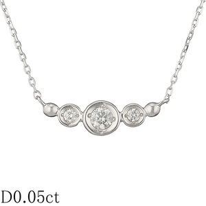 フェスタリア ダイヤモンド/0.05ct ルビー リバーシブル ネックレス K10WG 30002-233100050 箱付