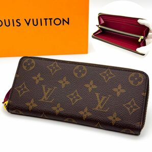 【超極美品】LOUIS VUITTON ルイヴィトン モノグラム ポルトフォイユ クレマンス フューシャ 長財布