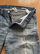 [送料込] Levi’s リーバイス ジーンズ デニム ジーパン LeVI’S PReMIUM Lot 510 W33 L33 綿100% 牛革ラベル_画像2