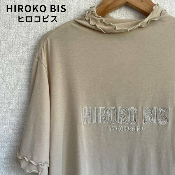 ブランドロゴ★HIROKO BIS ヒロコビス トップス 半袖 大きいサイズ