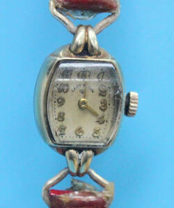 [ wristwatch ] for women Vintage [LADY ELGIN] junk 14K GOLD