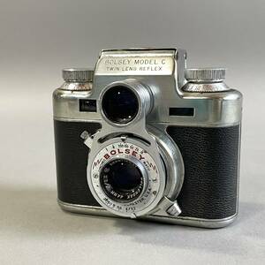 MS1197 一部動作確認 Bolsey ボルシー MODEL C TWIN LENS REFLEX WOLLENSAK 44mm f/3.2 二眼レフカメラ ジャンク (検)フィルム