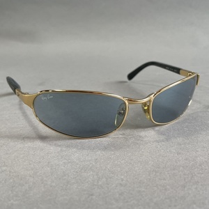 MS1108 Ray-Ban RayBan SKYWALK ska Ewok RB3142 001/46 59*18 sunglasses Gold frame gray blue glass ( inspection ) men's 