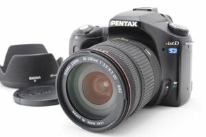  Pentax PENTAX *ist DS2 + SIGMA 18-200mm линзы комплект { новый товар батарейка SD карта смартфон пересылка кабель есть } R050178-240503