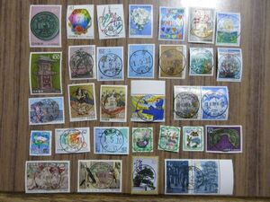 平成元年の記念切手に初日満月印32種32枚