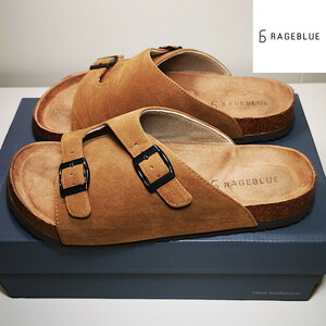 RAGEBLUE レイジブルー サンダル ブラウン 茶色 Mサイズ (靴 25.5 26 26.5cm 相当)(検索用 BIRKENSTOCK ビルケンシュトック チューリッヒ)