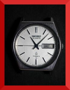 セイコー SEIKO TYPE Ⅱ クォーツ 3針 デイデイト 7123-7080 男性用 メンズ 腕時計 x742 ジャンク