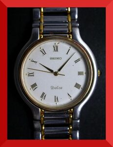  Seiko SEIKO Dolce DOLCE quartz 3 hands original belt 7741-6050 for man men's wristwatch x869 operation goods 