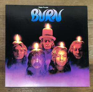 【 DEEP PURPLE　BURN 紫の炎 】初期1974年LPジャケット仕様復刻 完全生産限定盤/水色文字歌詞カード付 /洋楽ロック USED保管品