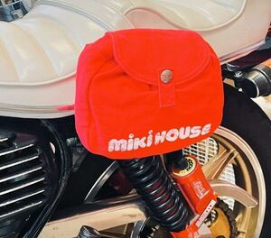  Miki House сумка красный / Showa Cafe Racer подлинная вещь Z1 Z2 Z400FX Z400GP CB750F CBX400F CBR400F CB400F CB250T XJ400 GT380 GS400 гонщик 