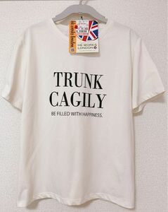 しまむら HK WORKS LONDON ririka ロゴ プリント Tシャツ 半袖 ホワイト 淡色 新品未使用 タグ付き