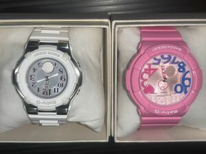 カシオ baby-G BGA-1100GR 電波ソーラー ホワイト BGA-131 クオーツ ピンク レディース 腕時計
