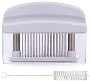 ウォームタイム（Warm time）肉筋切り器 ミートテンダライザー 肉たたき お肉が柔らかくなる 48刃 洗浄用ブラシ付