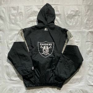 80s 90s STARTER スターター RAIDERS レイダース 中綿 フードジャケット XL