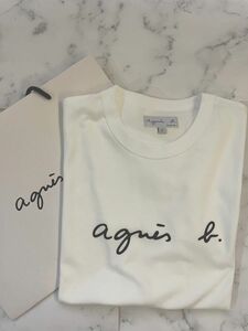 アニエスベーagnes b.半袖ロゴTシャツ　ホワイトレディースMサイズ
