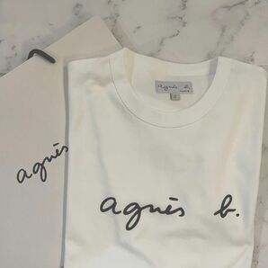 アニエスベーagnes b.半袖ロゴTシャツ　ホワイトレディースMサイズ