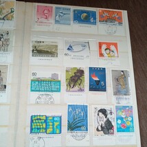 ストックブック入 使用済み銘版切手(大蔵省印刷局他)約20.5cmx15cm8面_画像3
