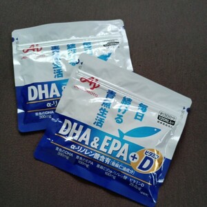 味の素 DHA&EPA+ ビタミンD120粒入x2袋賞味期限2026年2月
