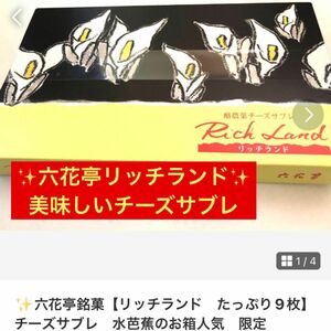 六花亭銘菓【リッチランド　たっぷり9枚】限定1 チーズサブレ水芭蕉お箱人気限定