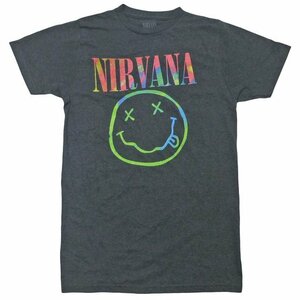海外正規オフィシャル Women's Nirvana Neon Smiley Graphic Tee ニルヴァーナ Tシャツ 半袖 カットソー 女性用 Charcoal Gray/M