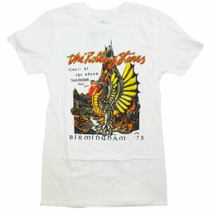 海外正規オフィシャル The Rolling Stones Live At The Odeon '73 Tee ザ・ロ ーリング・ストーンズ Tシャツ バンT ロックT 半袖 白/S