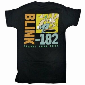 海外正規オフィシャル blink-182 Crappy Punk Rock Tee Tシャツ ブリンク182 パンク アメコミ 半袖 ロックT 黒/S