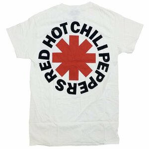 海外正規オフィシャル Red Hot Chili Peppers Tri Color Logo レッド・ホット・チリ・ペッパーズ ロゴ Tシャツ 白 ロックT バンドT/M