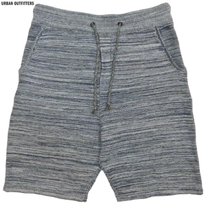 US限定 Urban Outfitters Knit Shorts アーバンアウトフィッターズ メンズ ニット地 ハーフパンツ 短パン グレー/M